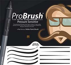 AI画笔－16支绘画笔刷：ProBrush PS + Bonus Brushes
